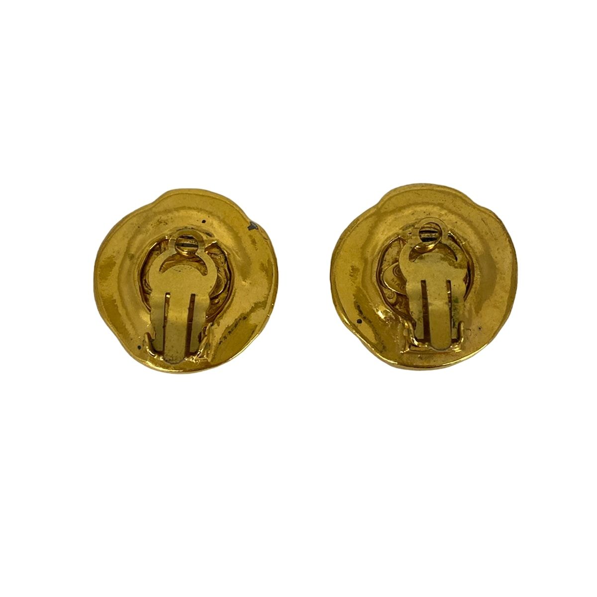 Chanel Earrings CC Logo Gold