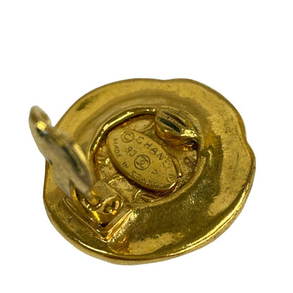 Chanel Earrings CC Logo Gold