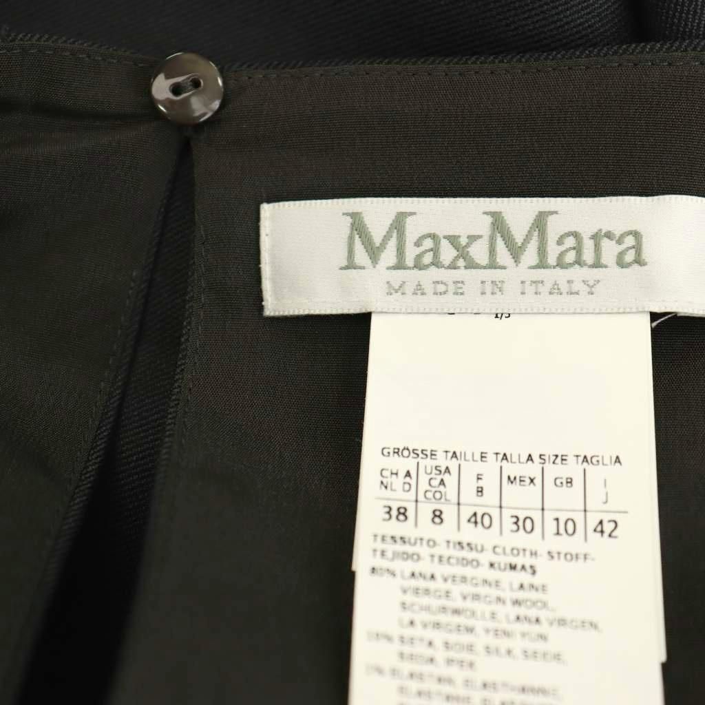Max Mara White Tag Blouse Sleeveless Wool Silk Blend Black ES