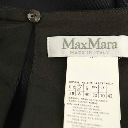 Max Mara White Tag Blouse Sleeveless Wool Silk Blend Black ES
