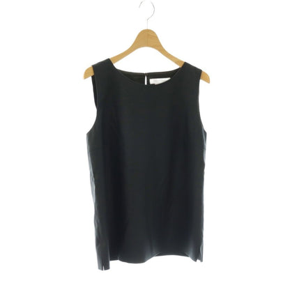 Max Mara White Tag Blouse Sleeveless Wool Silk Blend Black ES