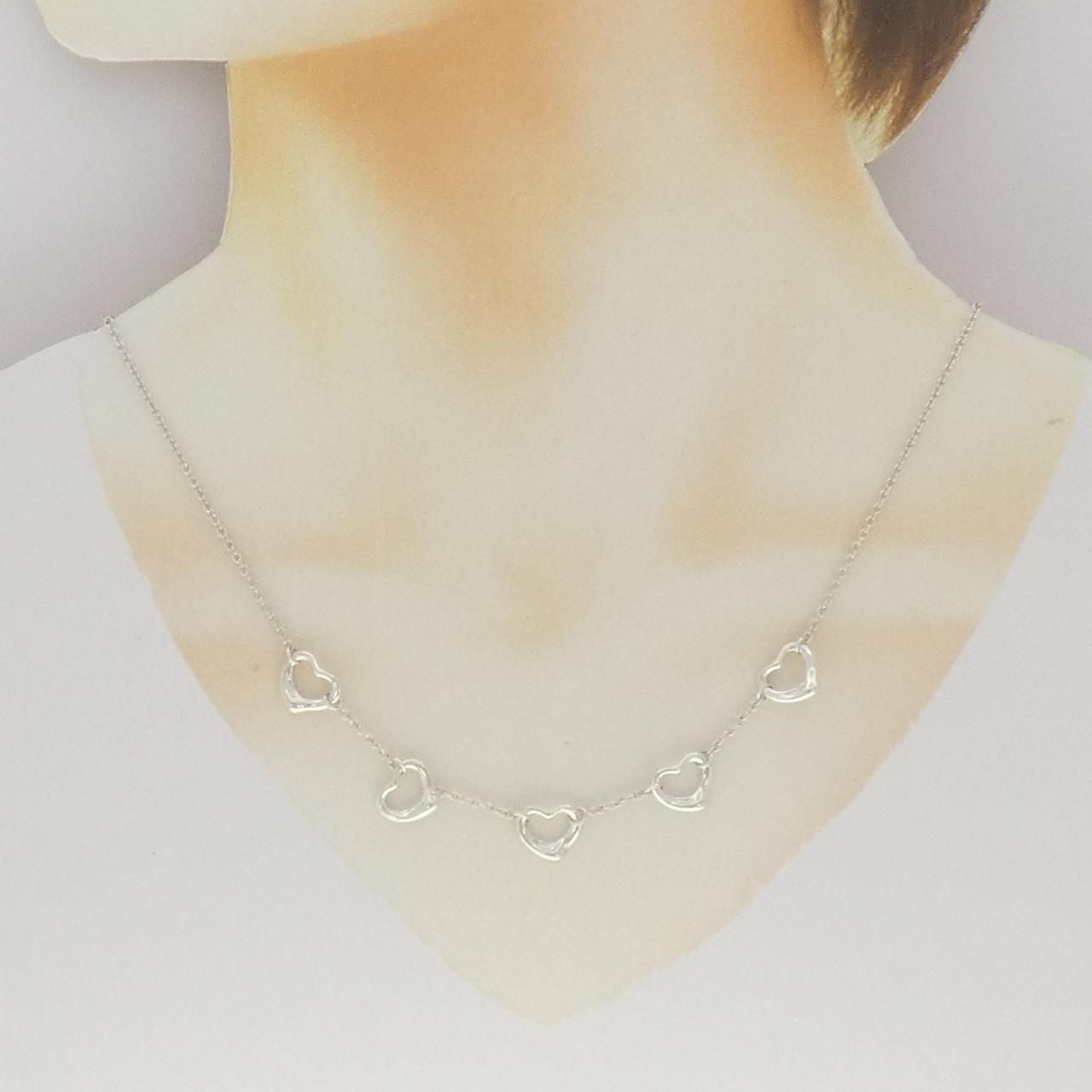 Tiffany & Co Open Heart 5 Motif Necklace