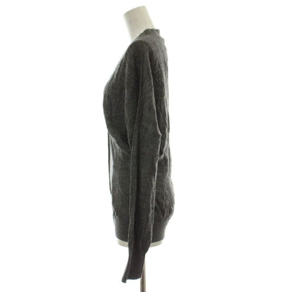 Louis Vuitton Cardigan M Gray Wool Long Sleeve Neck GG