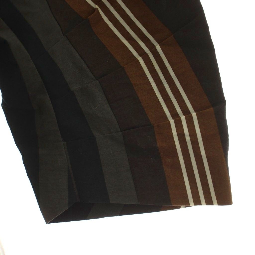 Prada Milan Collection Dress Multicolor Half Sleeve Border Below Knee Length GG