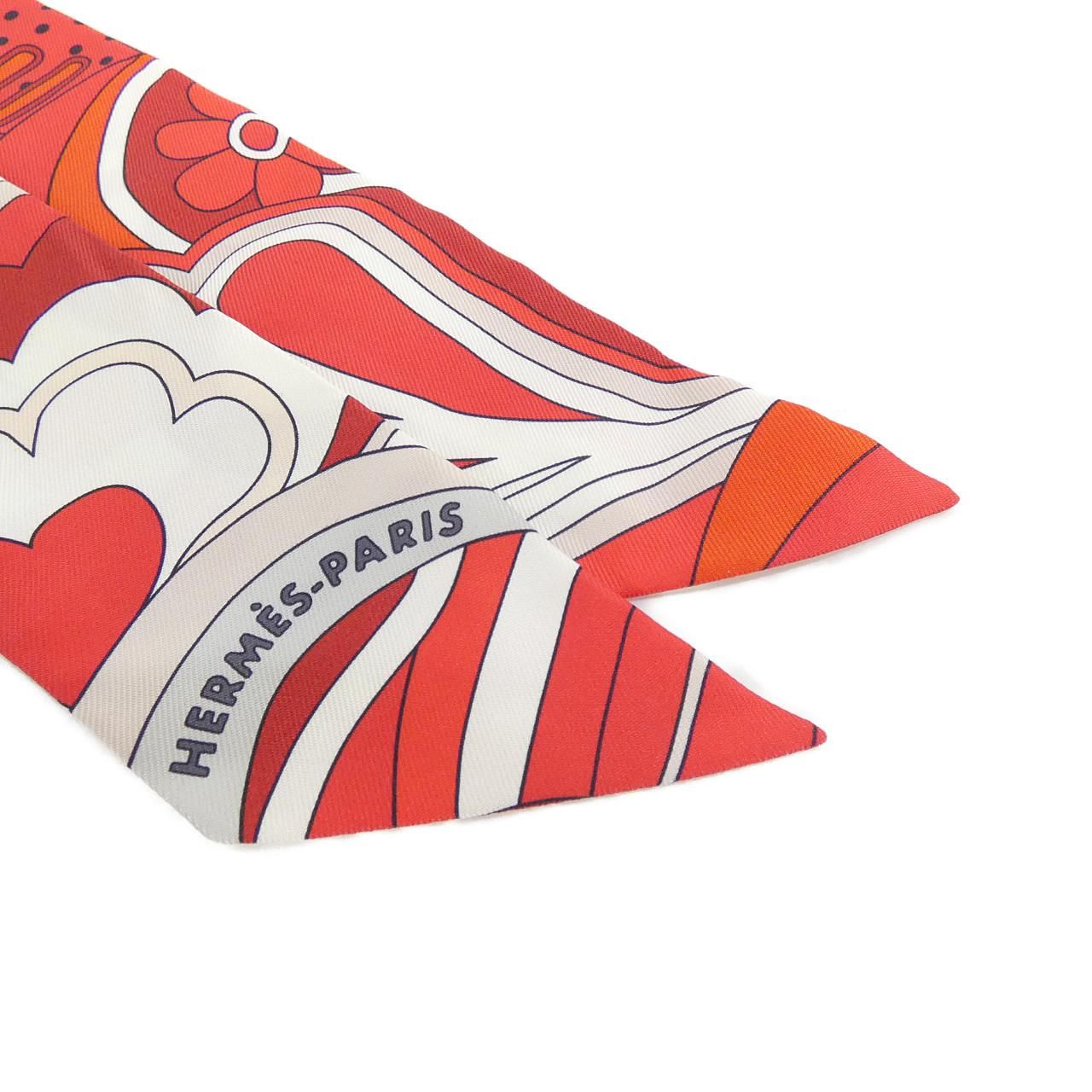 Hermes Faubourg Rainbow Twilly Scarf