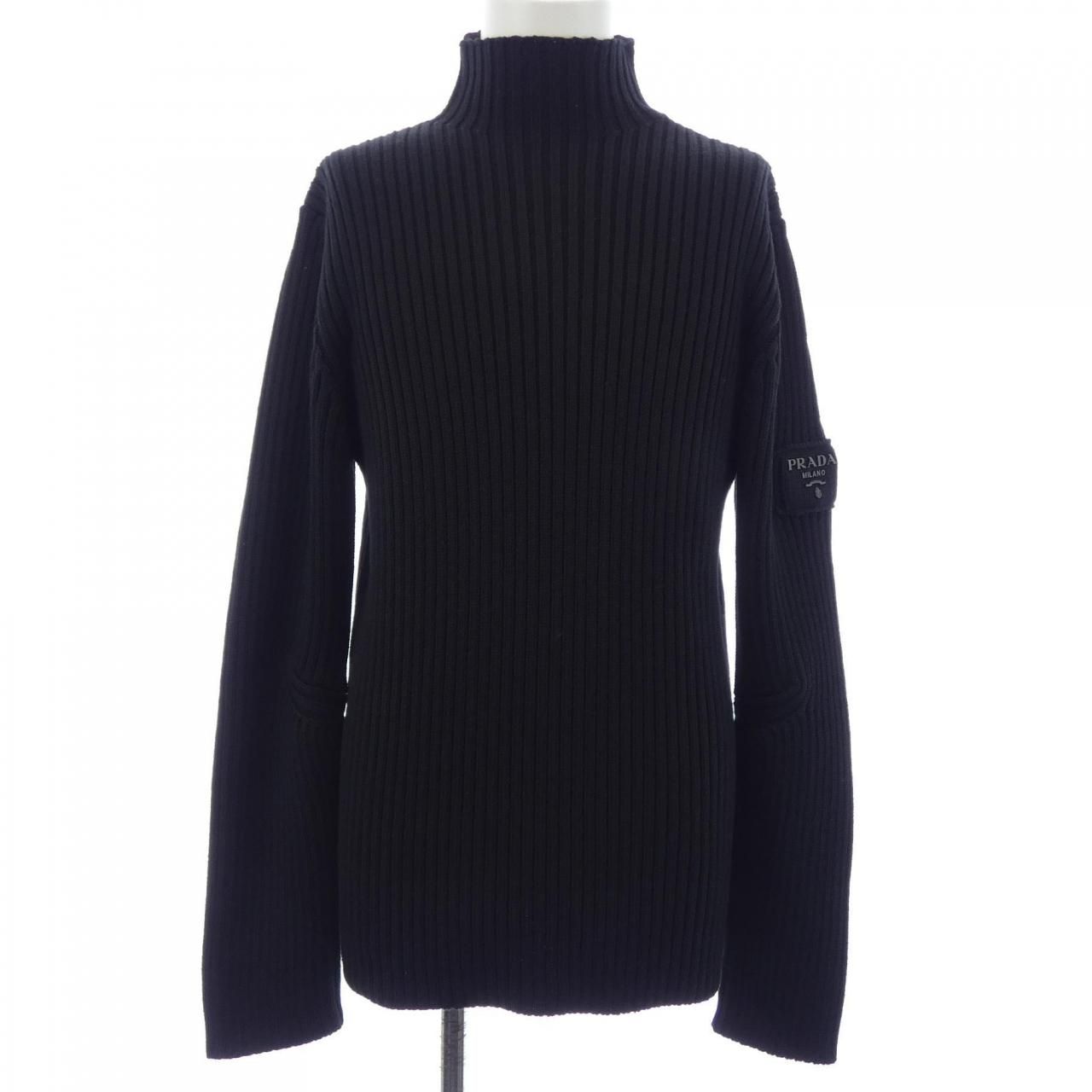 Prada Wool Mock Turtleneck Sweater Knit