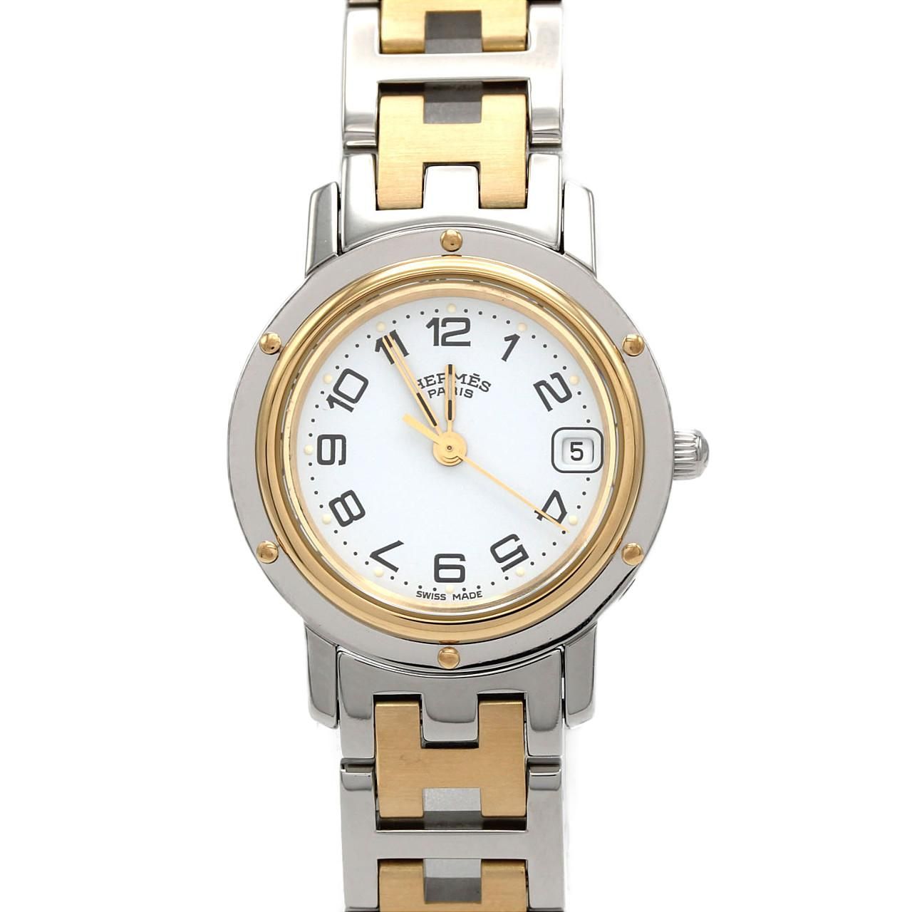 Hermes Clipper Quartz Watch White