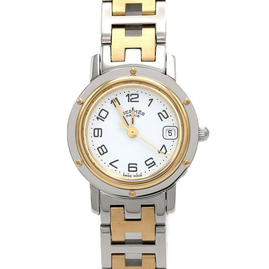 Hermes Clipper Quartz Watch White