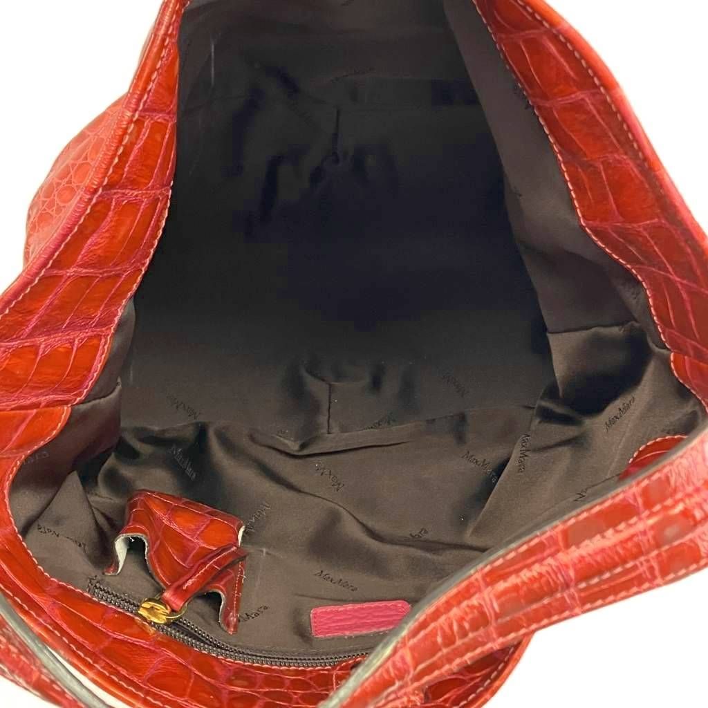Max Mara Handbag Shoulder Leather Croco