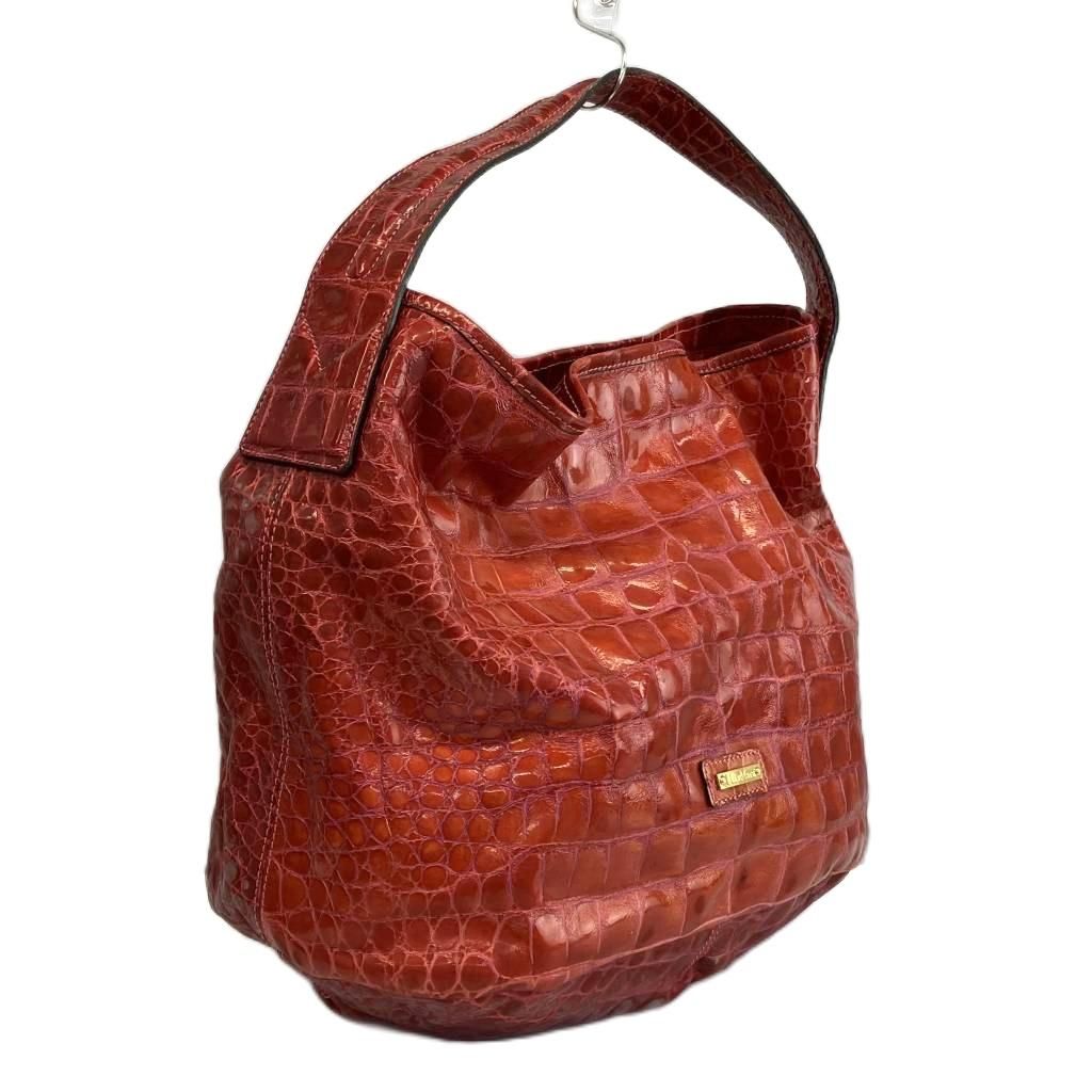 Max Mara Handbag Shoulder Leather Croco