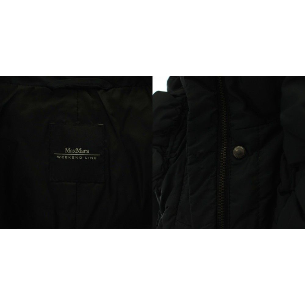 Max Mara Weekend Line Jacket 40 Black Long Sleeve Volume Neck GG