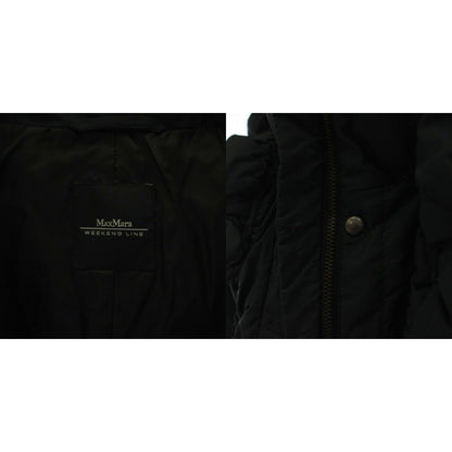 Max Mara Weekend Line Jacket 40 Black Long Sleeve Volume Neck GG