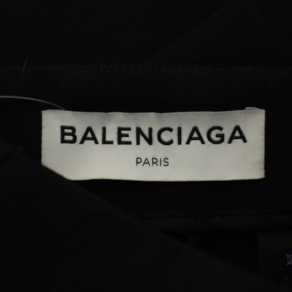 Balenciaga Pants Trousers 38 Black Long Logo Embroidery GG