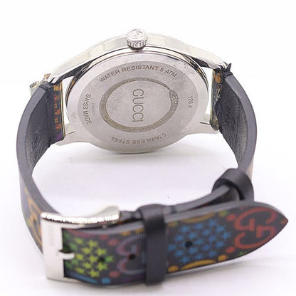 Gucci Timeless Psychedelic 126.4 Quartz Rainbow Black Dial Watch