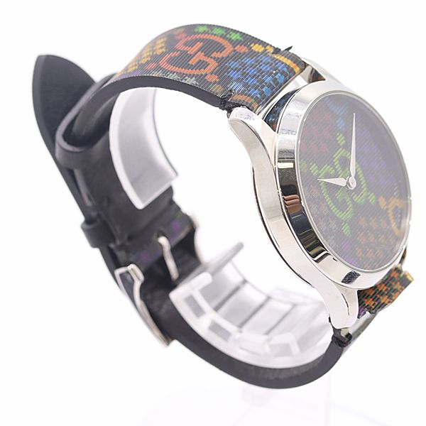 Gucci Timeless Psychedelic 126.4 Quartz Rainbow Black Dial Watch