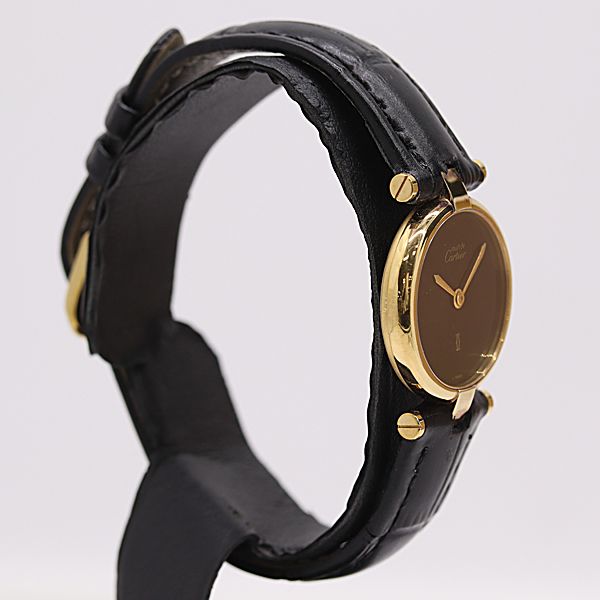 Cartier Must Vandeme Quartz Black Dial Watch