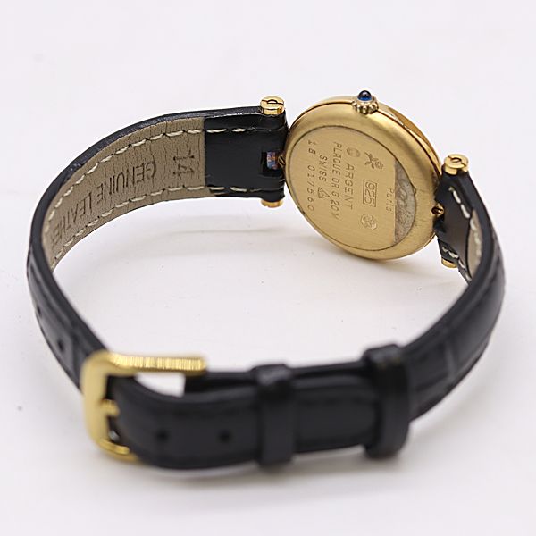 Cartier Must Vandeme Quartz Black Dial Watch