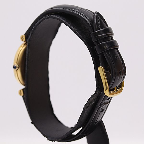 Cartier Must Vandeme Quartz Black Dial Watch