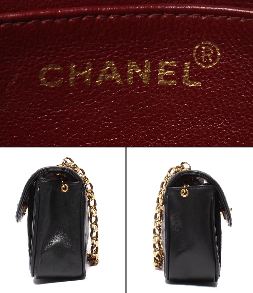 Chanel Chain Shoulder Bag Mini Quilted Gold Lambskin