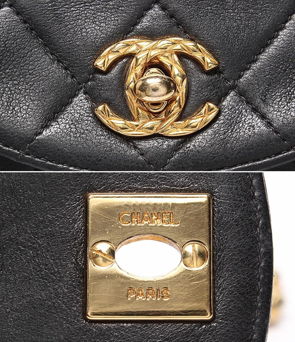 Chanel Chain Shoulder Bag Mini Quilted Gold Lambskin