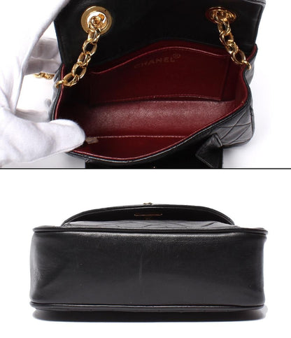 Chanel Chain Shoulder Bag Mini Quilted Gold Lambskin
