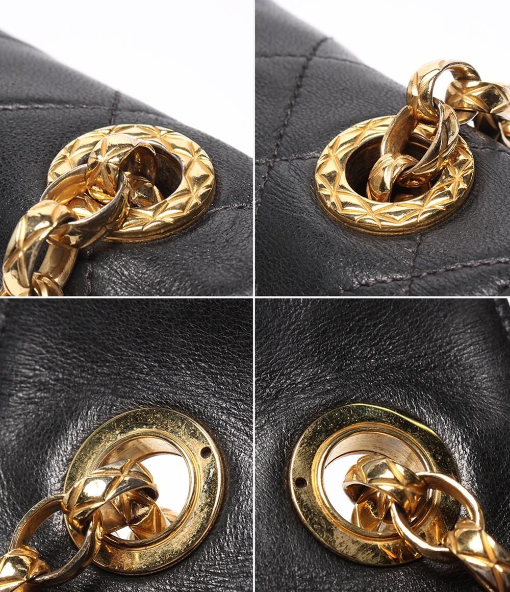 Chanel Chain Shoulder Bag Mini Quilted Gold Lambskin