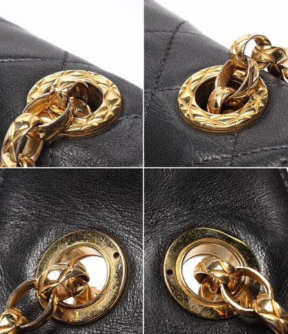 Chanel Chain Shoulder Bag Mini Quilted Gold Lambskin