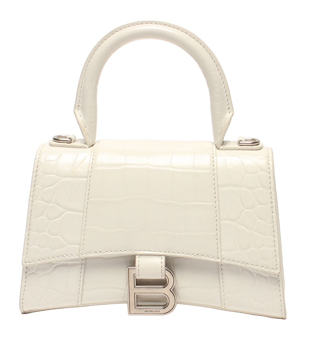 Balenciaga Handbag Croco White