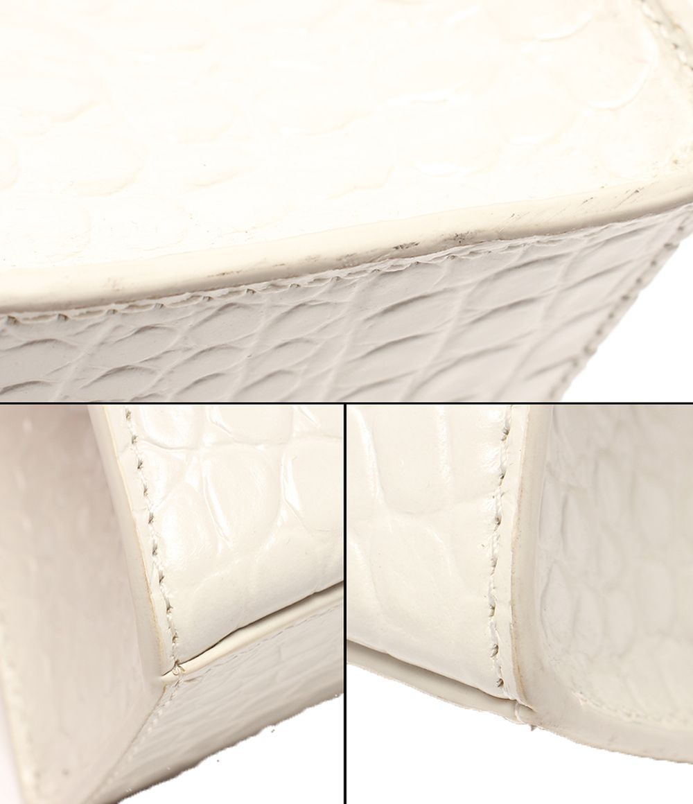Balenciaga Handbag Croco White