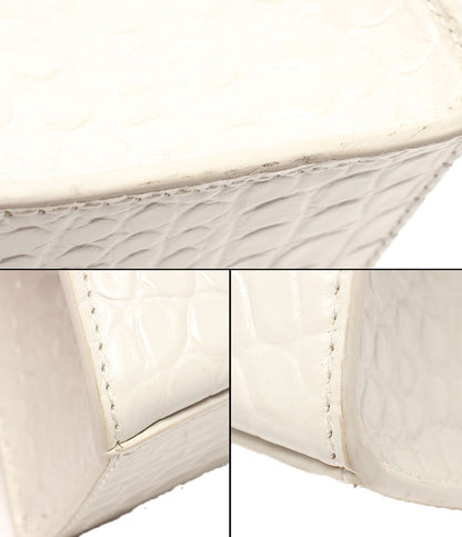Balenciaga Handbag Croco White