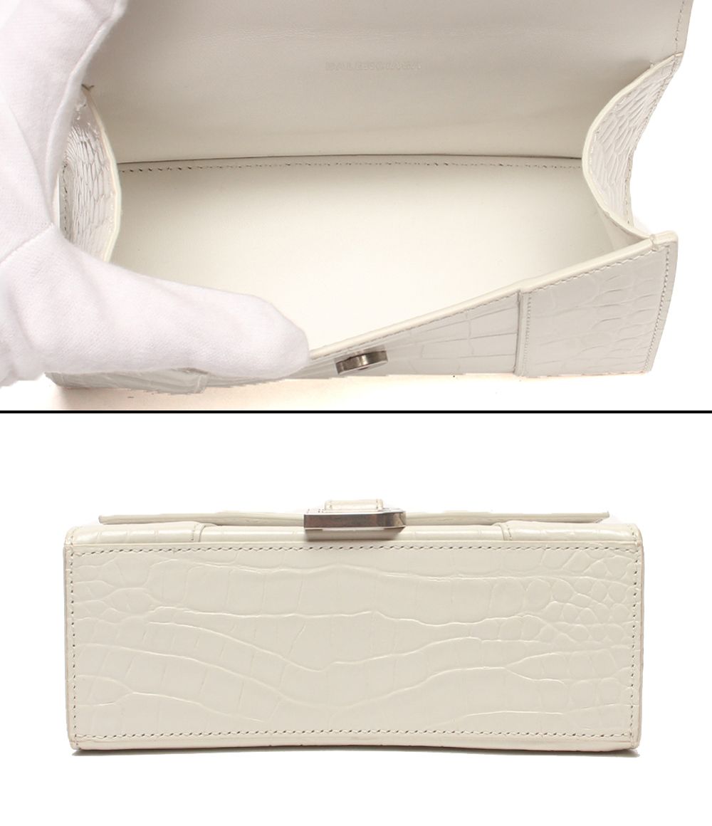 Balenciaga Handbag Croco White