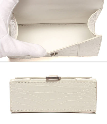 Balenciaga Handbag Croco White