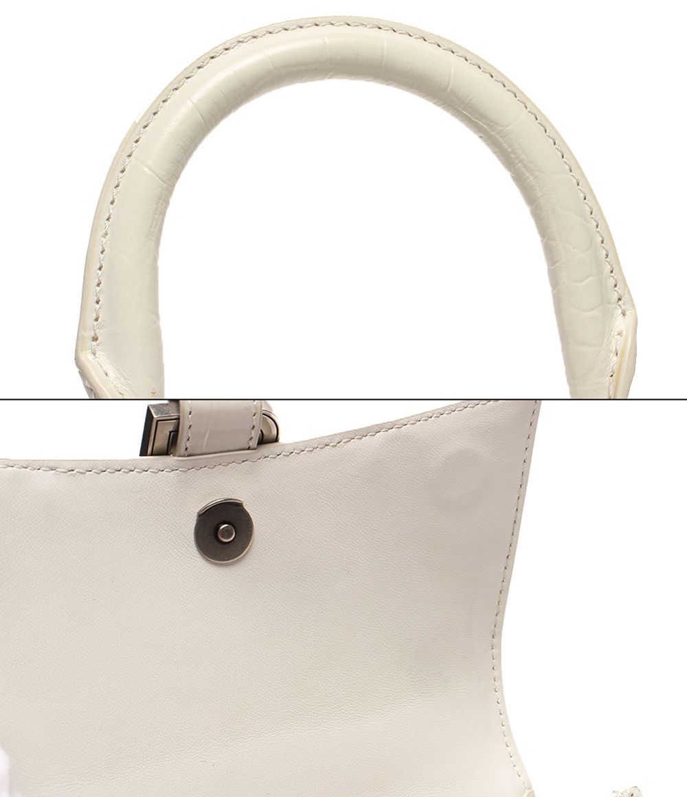 Balenciaga Handbag Croco White