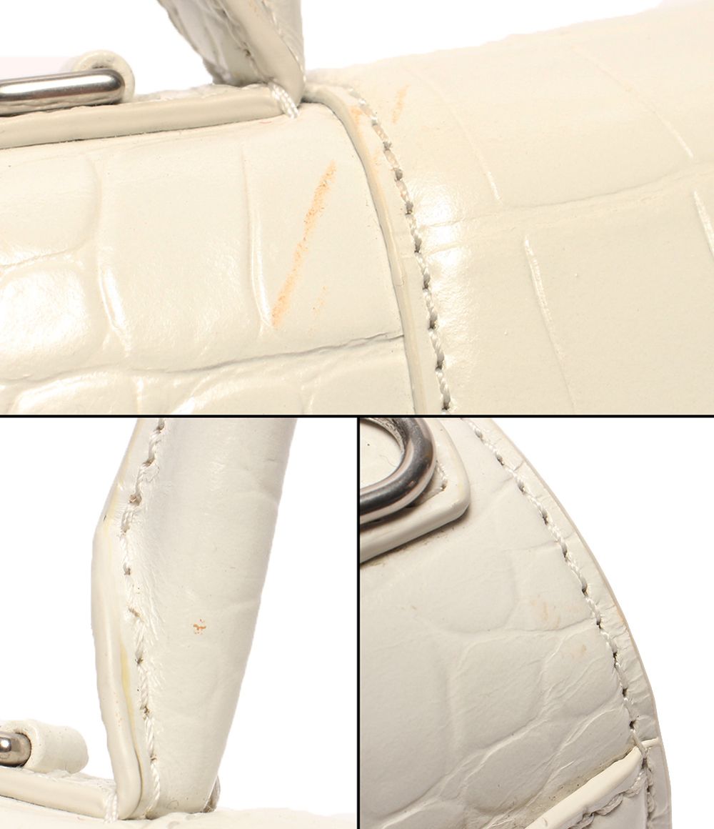 Balenciaga Handbag Croco White