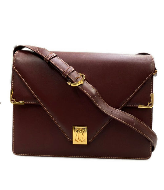 Cartier Shoulder Bag Burgundy