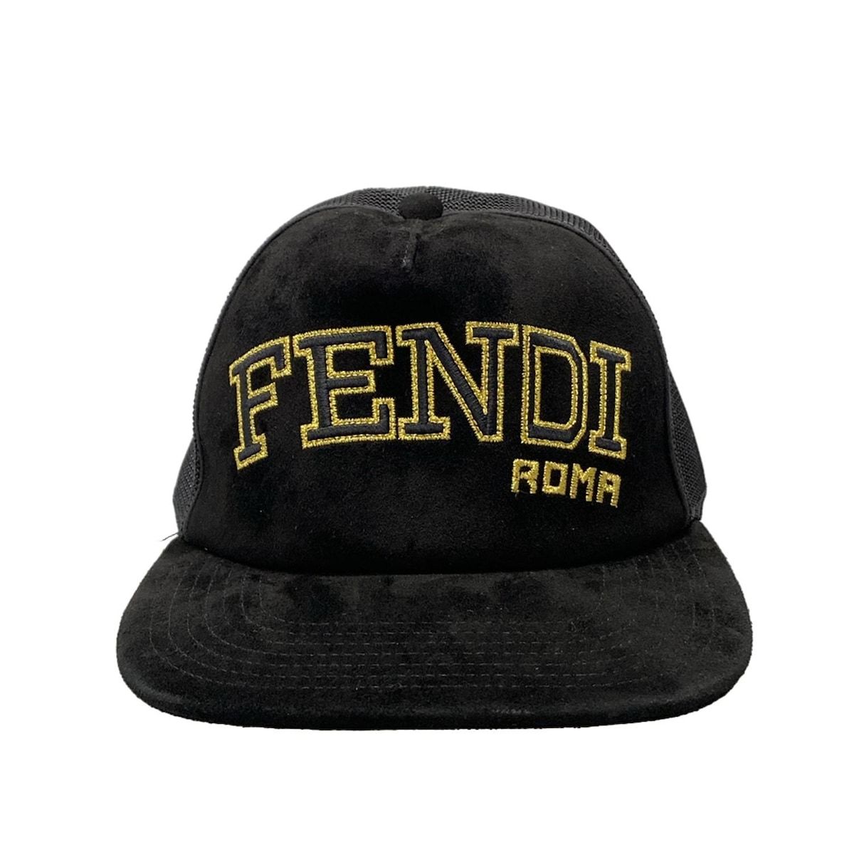 Fendi Cap 58.0 cm Black Gold Hat