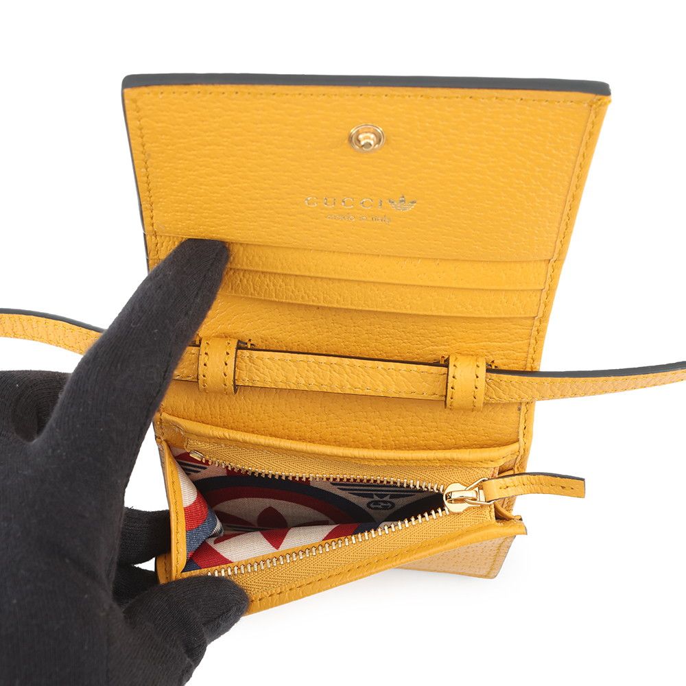 Gucci Shoulder Wallet Adidas Collaboration Horsebit Leather