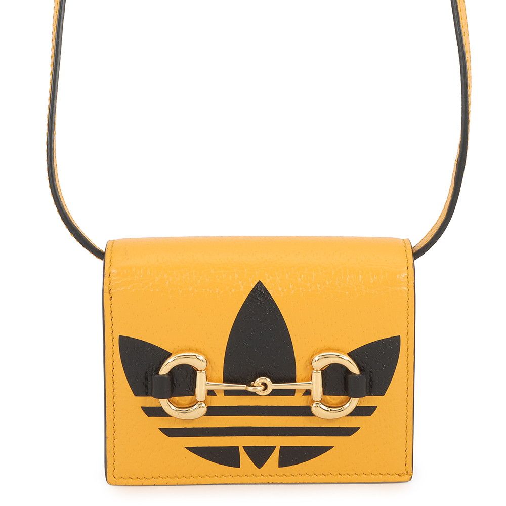 Gucci Shoulder Wallet Adidas Collaboration Horsebit Leather