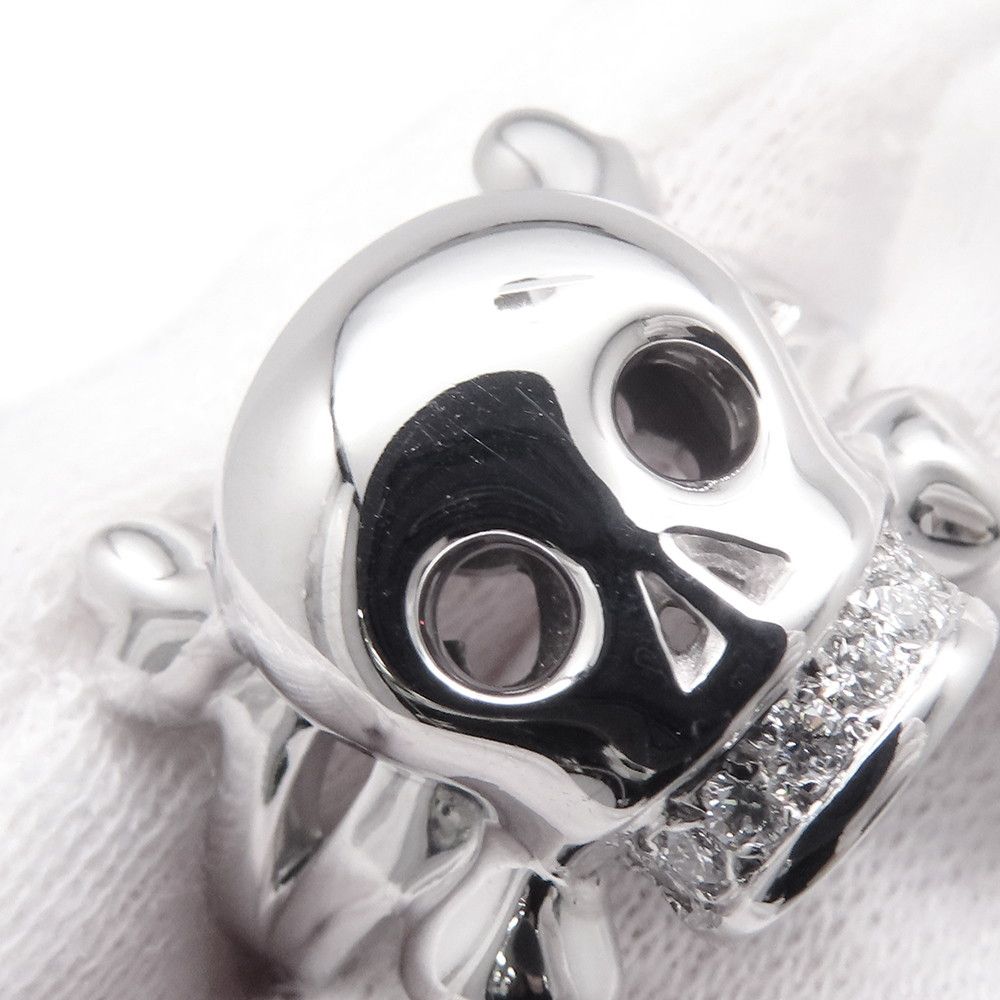Dior Ring Tete de Mol Skull Diamond 18k White Gold