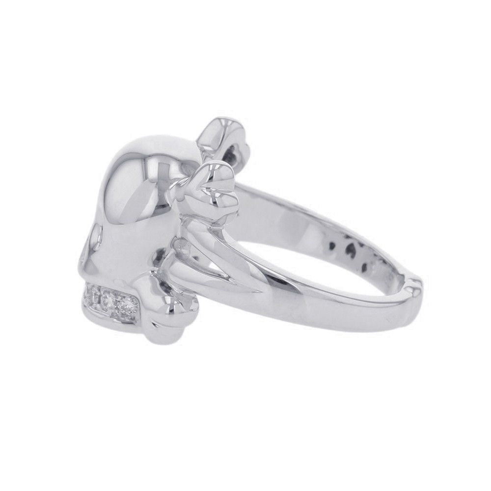 Dior Ring Tete de Mol Skull Diamond 18k White Gold