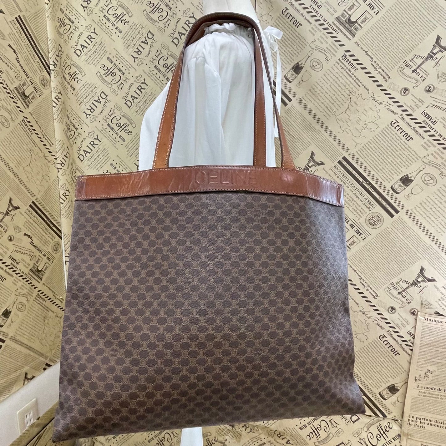 Celine Macadam Monogram Leather Bag