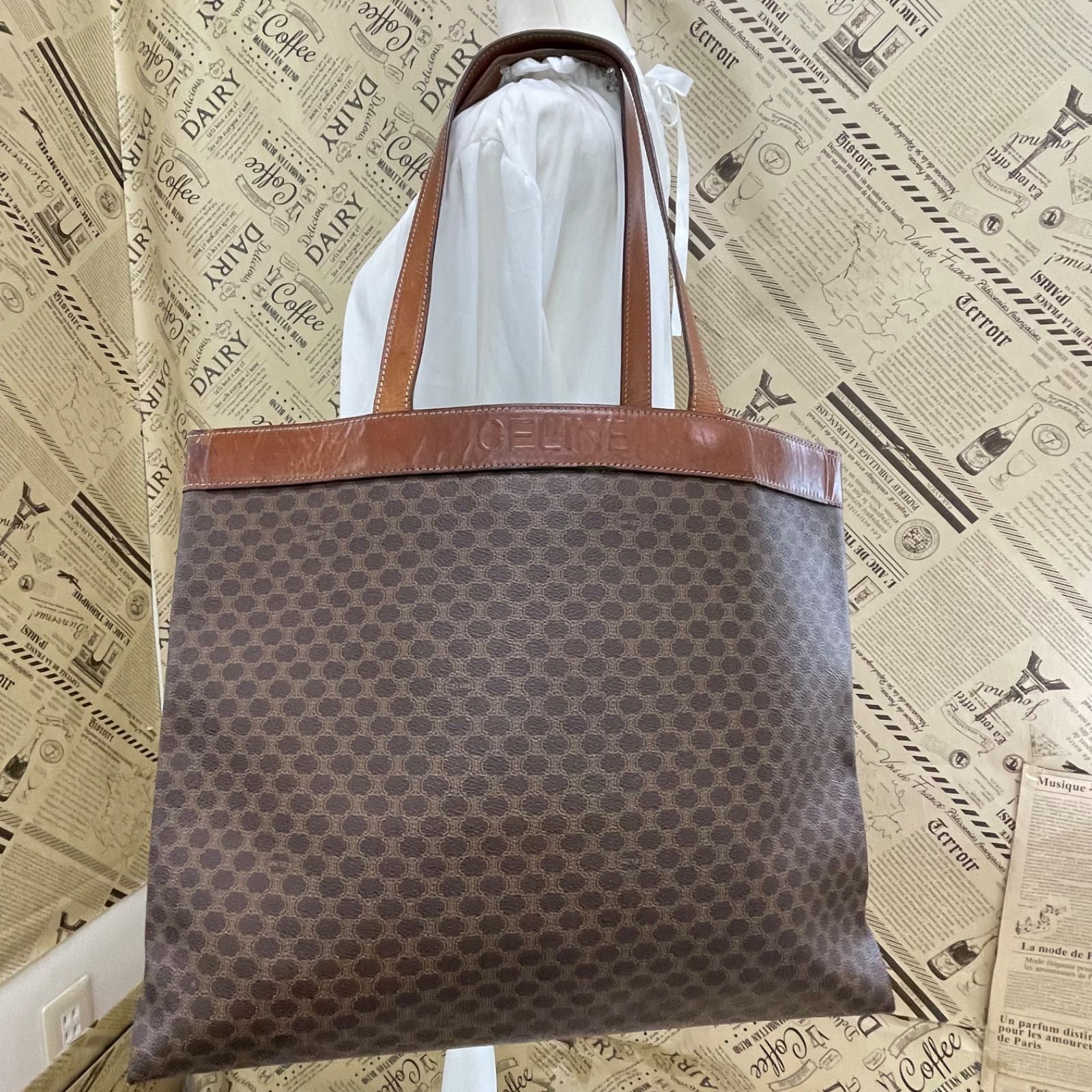 Celine Macadam Monogram Leather Bag