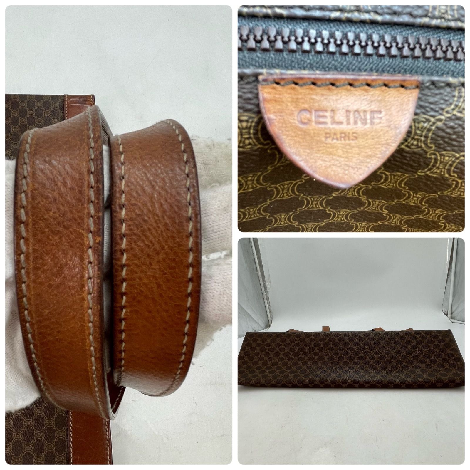 Celine Macadam Monogram Leather Bag