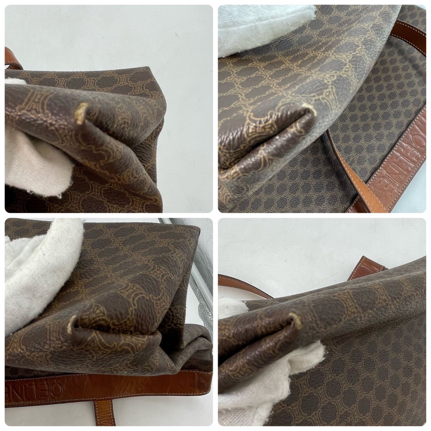 Celine Macadam Monogram Leather Bag