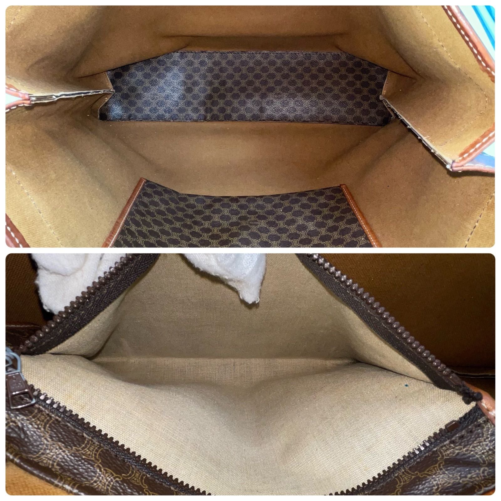 Celine Macadam Monogram Leather Bag