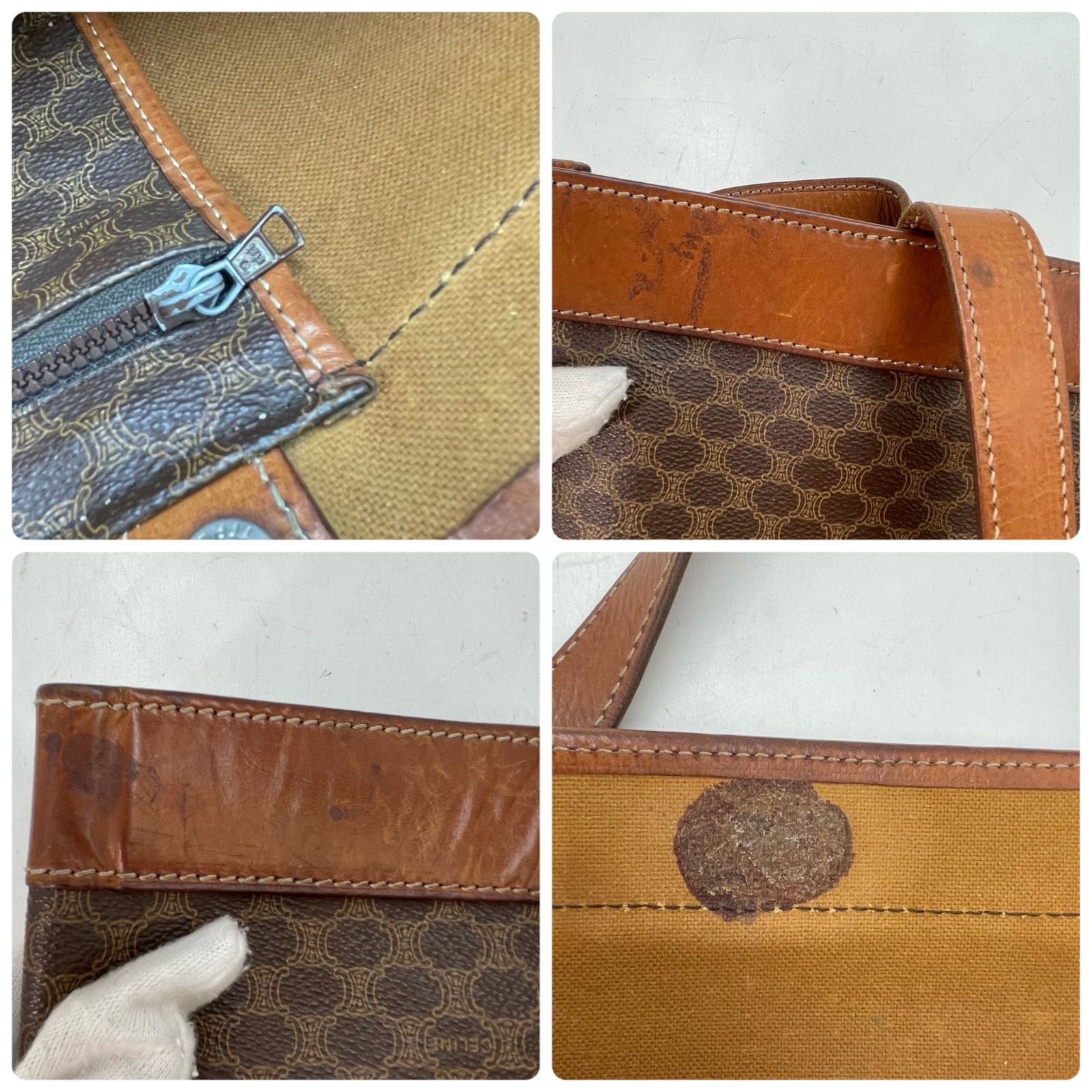 Celine Macadam Monogram Leather Bag
