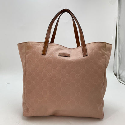 Gucci Tote GG Nylon Business Shoulder Pink Travel
