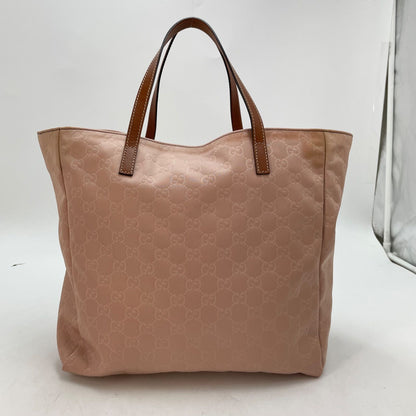 Gucci Tote GG Nylon Business Shoulder Pink Travel