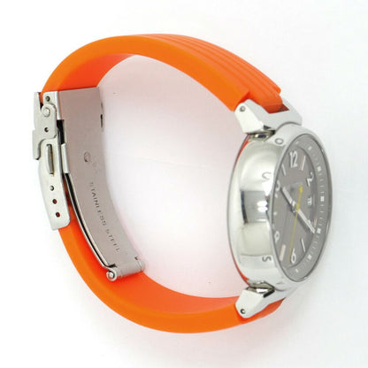 Louis Vuitton Tambour External Buckle Quartz Brown Dial Stainless Steel Orange