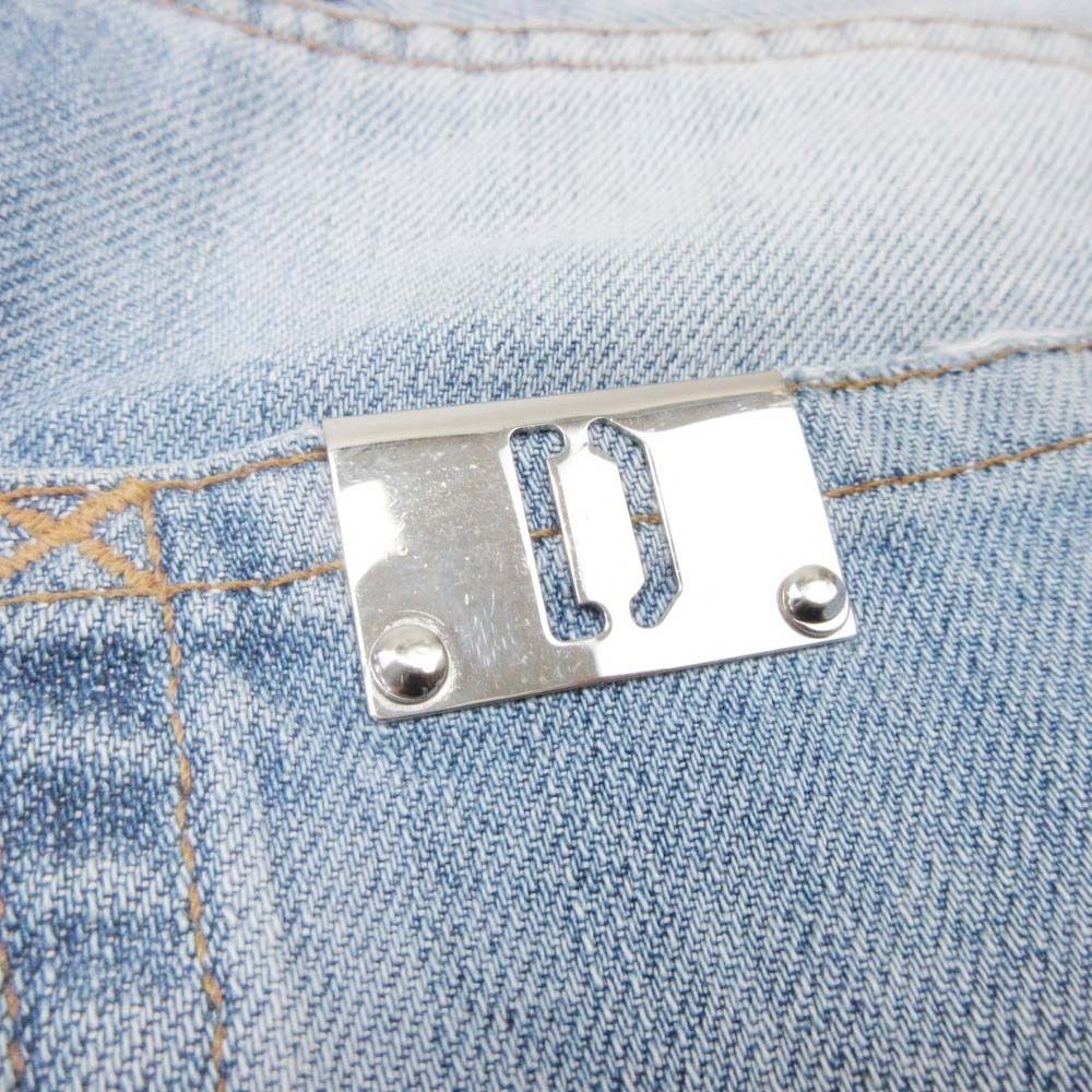 Dolce & Gabbana Distressed Crush Denim Pants 48 Indigo Blue